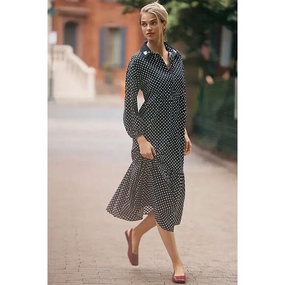 New Anthropologie The Bettina TieredShirt Dress by Maeve Size S